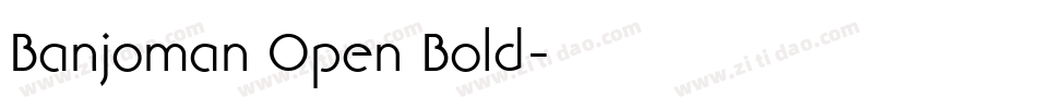Banjoman Open Bold字体转换